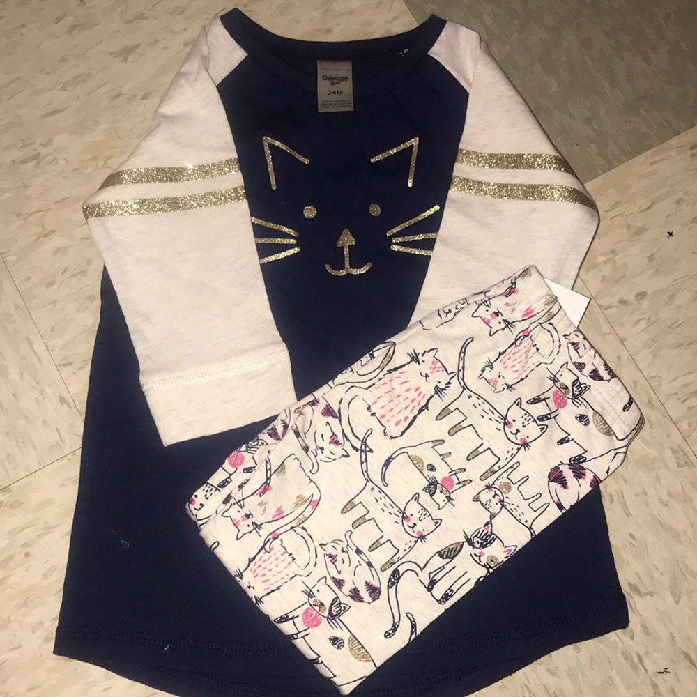 OshKosh kitty cat outfit 24 month